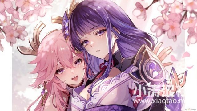 原神cosplay | coser桃景三酪&伊喵君_Nya化身雷电将军和八重神子