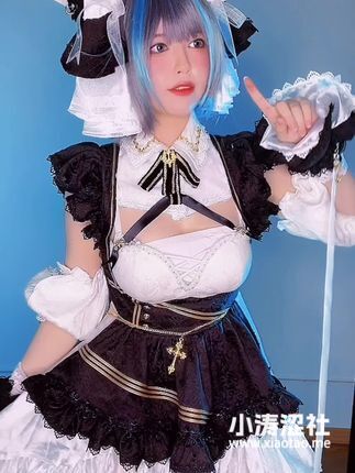 半半子cos《FGO》黑枪呆女仆，黑枪呆女仆cos高清美图合集