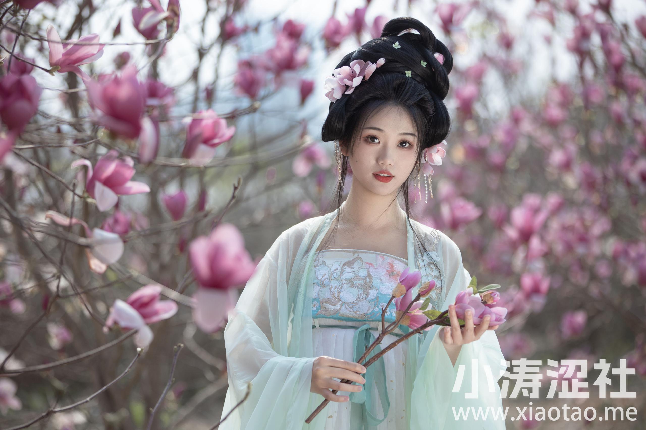 玉兰 汉服 花 写真 女人 小姐姐