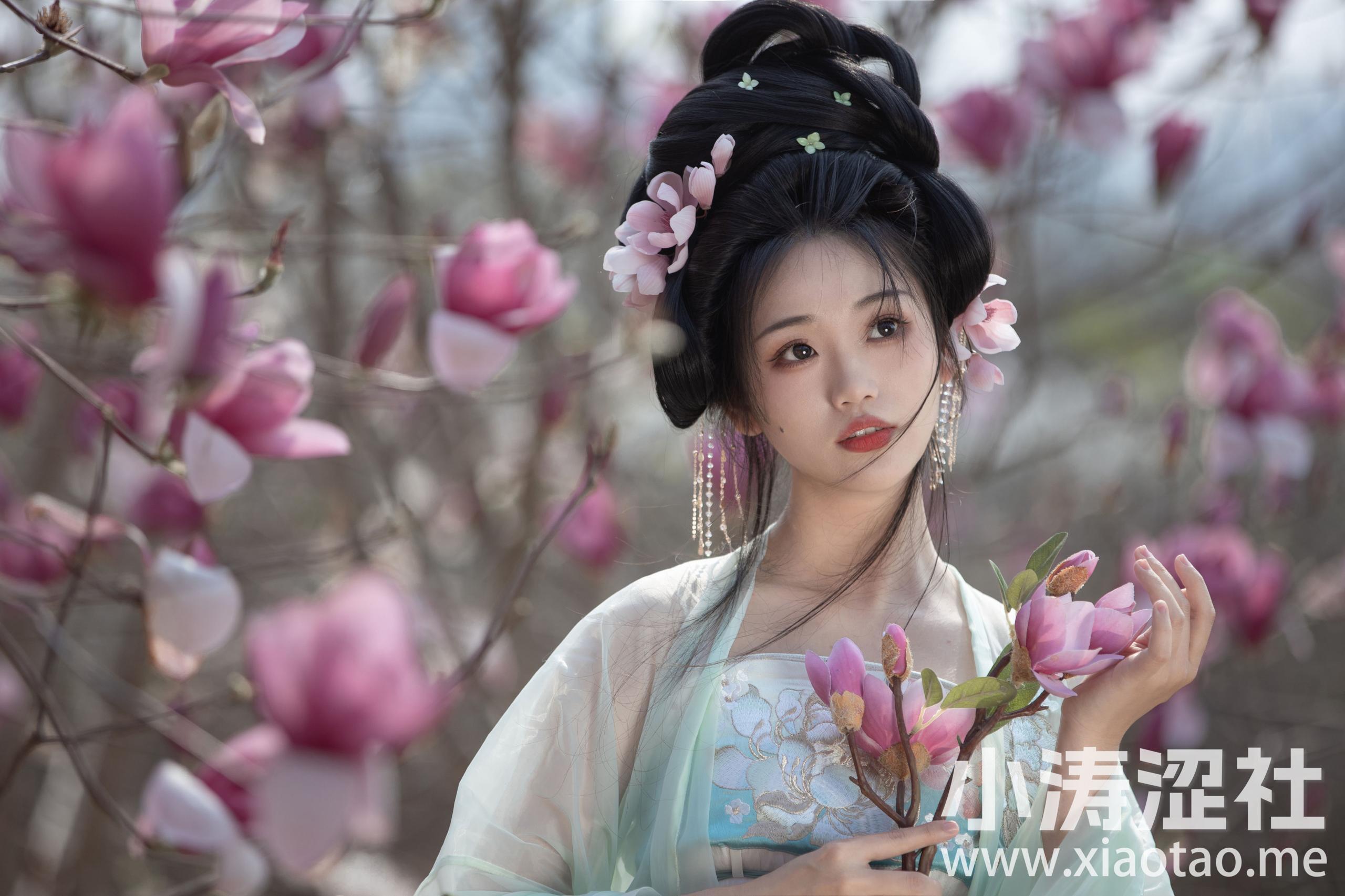 玉兰 汉服 花 写真 女人 小姐姐