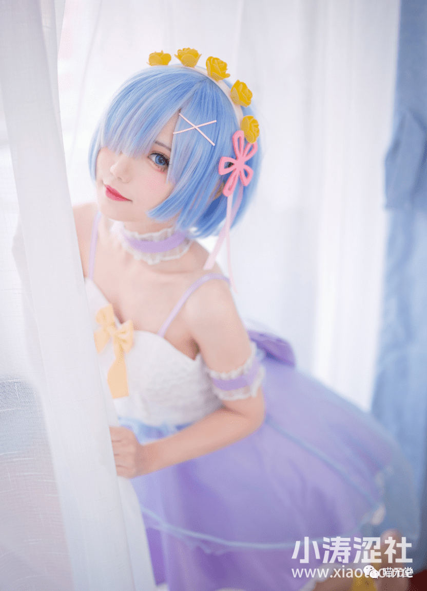 花柒Hana写真cos~天使蕾姆 cosplay图片资源欣赏