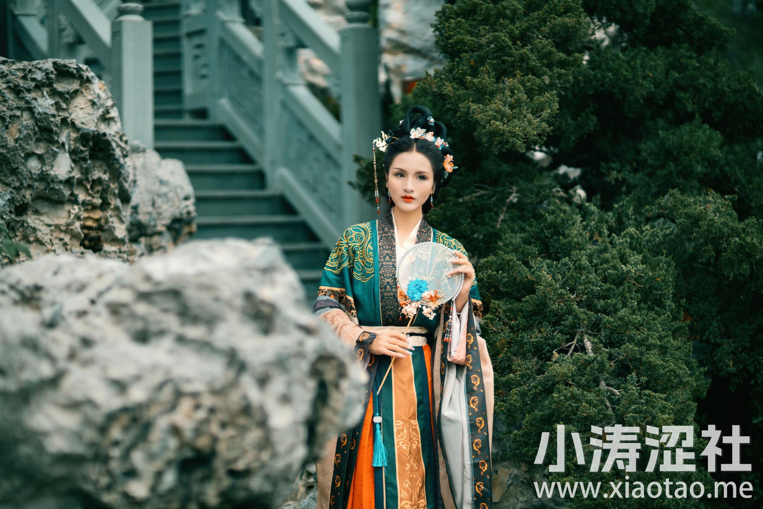 行香子 中国风 摄影 人像 艺术 绝色 绿色 唯美 美图 古典