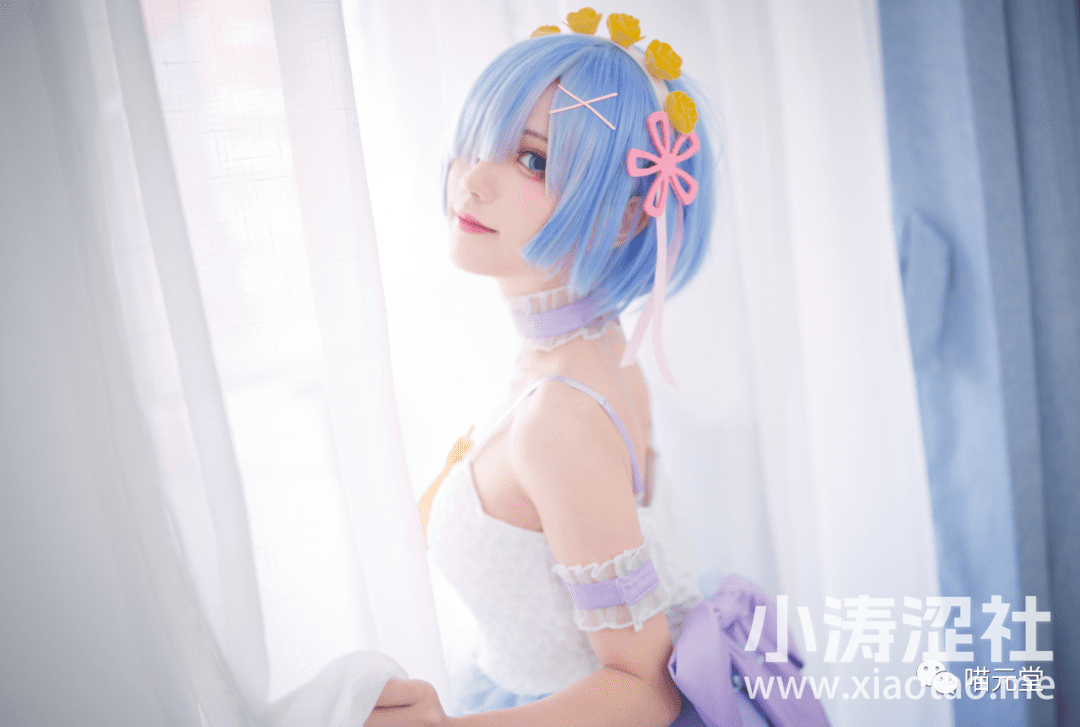 花柒Hana写真cos~天使蕾姆 cosplay图片资源欣赏