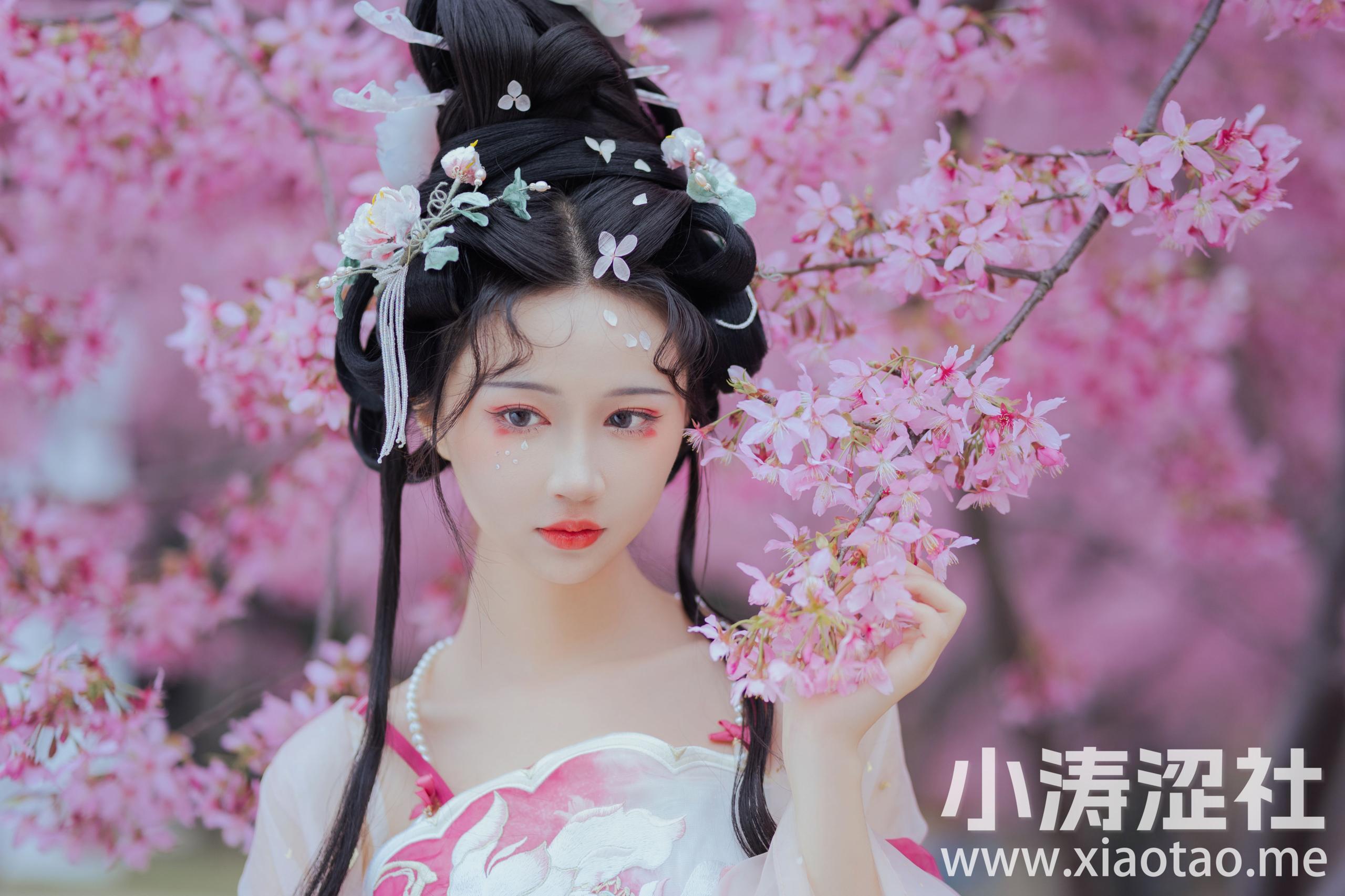 花间栩栩 花 少女 汉服 古装 写真 春天