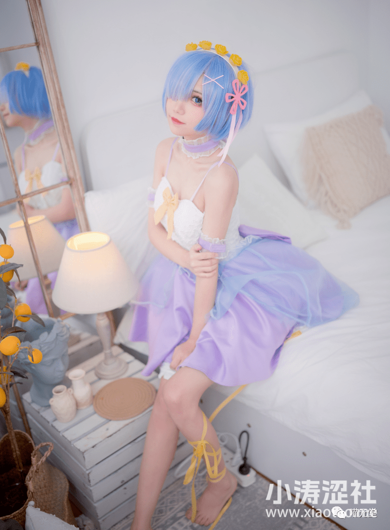 花柒Hana写真cos~天使蕾姆 cosplay图片资源欣赏
