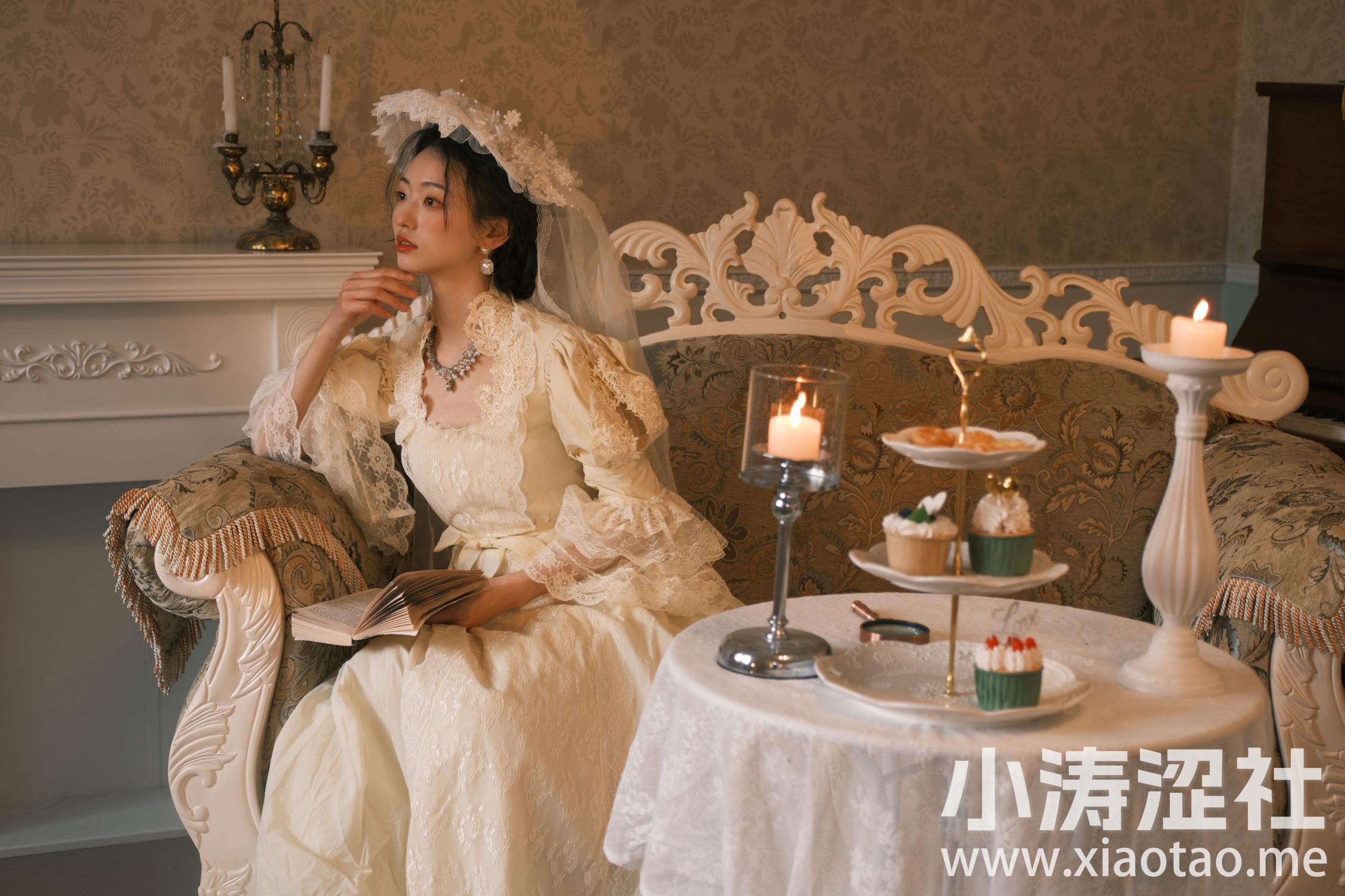 暮色苍茫 复古 婚纱 写真 古典 模特