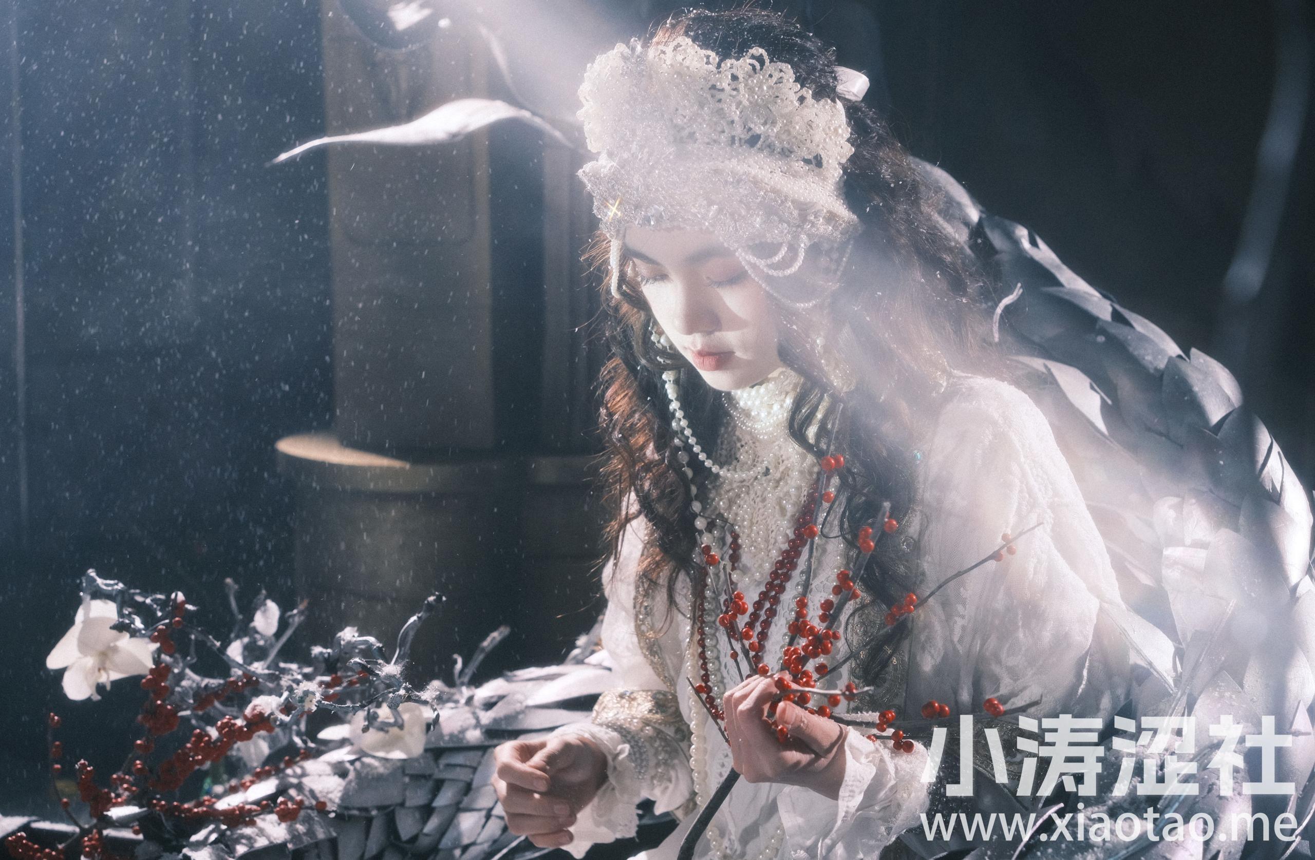 她是龙 治愈系 非主流 创意 人像 玄幻 雪景