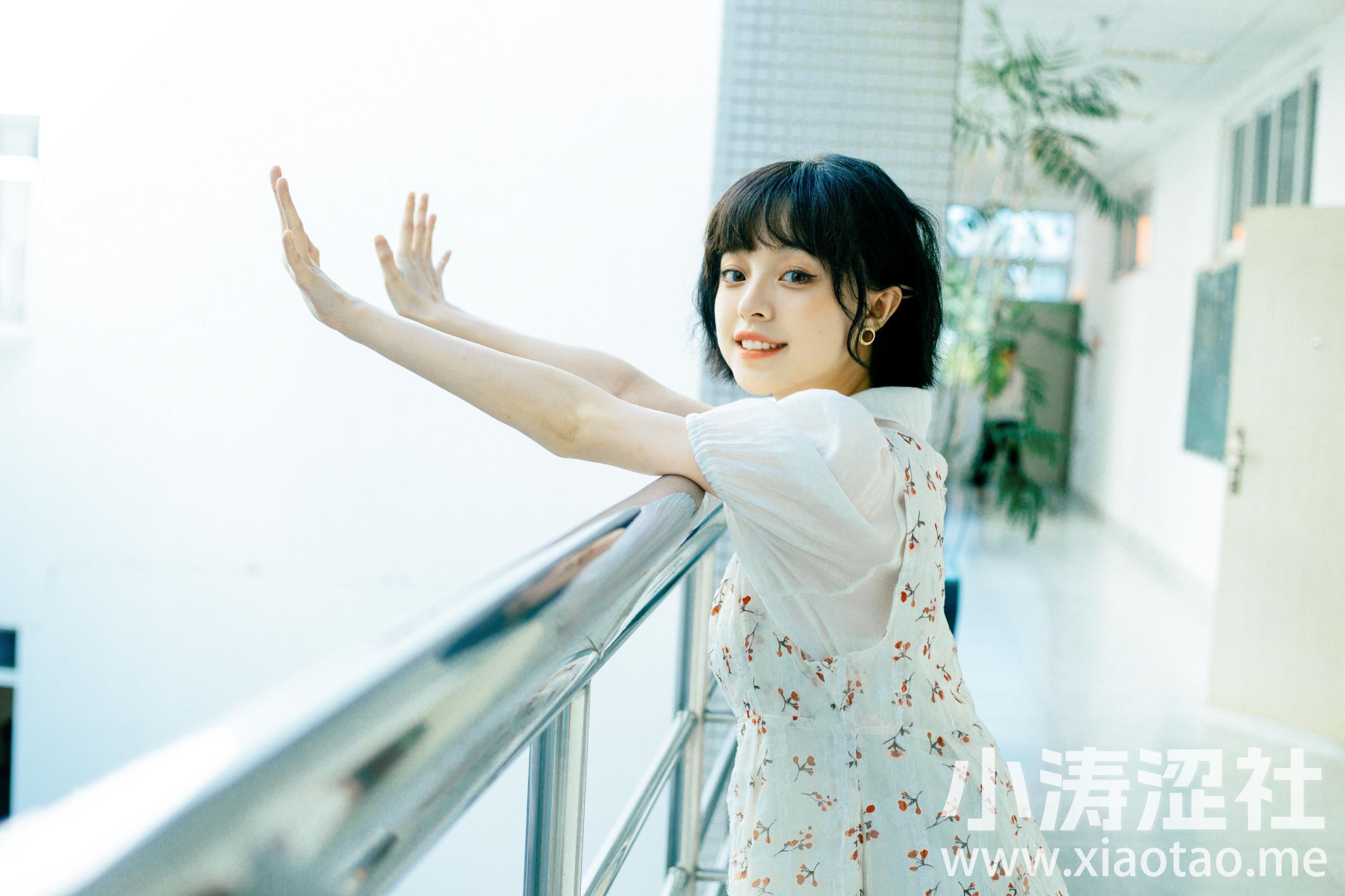 五月的风 短发女生 清纯 少女 甜美 青春