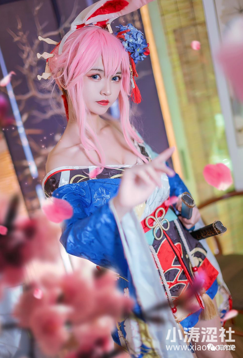 鳗鱼霏儿cos~八重樱花魁 cosplay写真图片欣赏