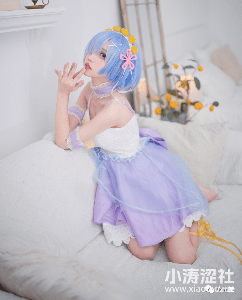 花柒Hana写真cos~天使蕾姆 cosplay图片资源欣赏