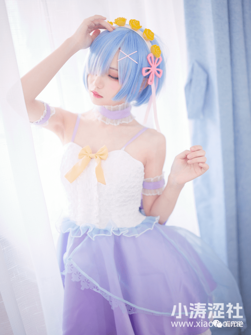 花柒Hana写真cos~天使蕾姆 cosplay图片资源欣赏