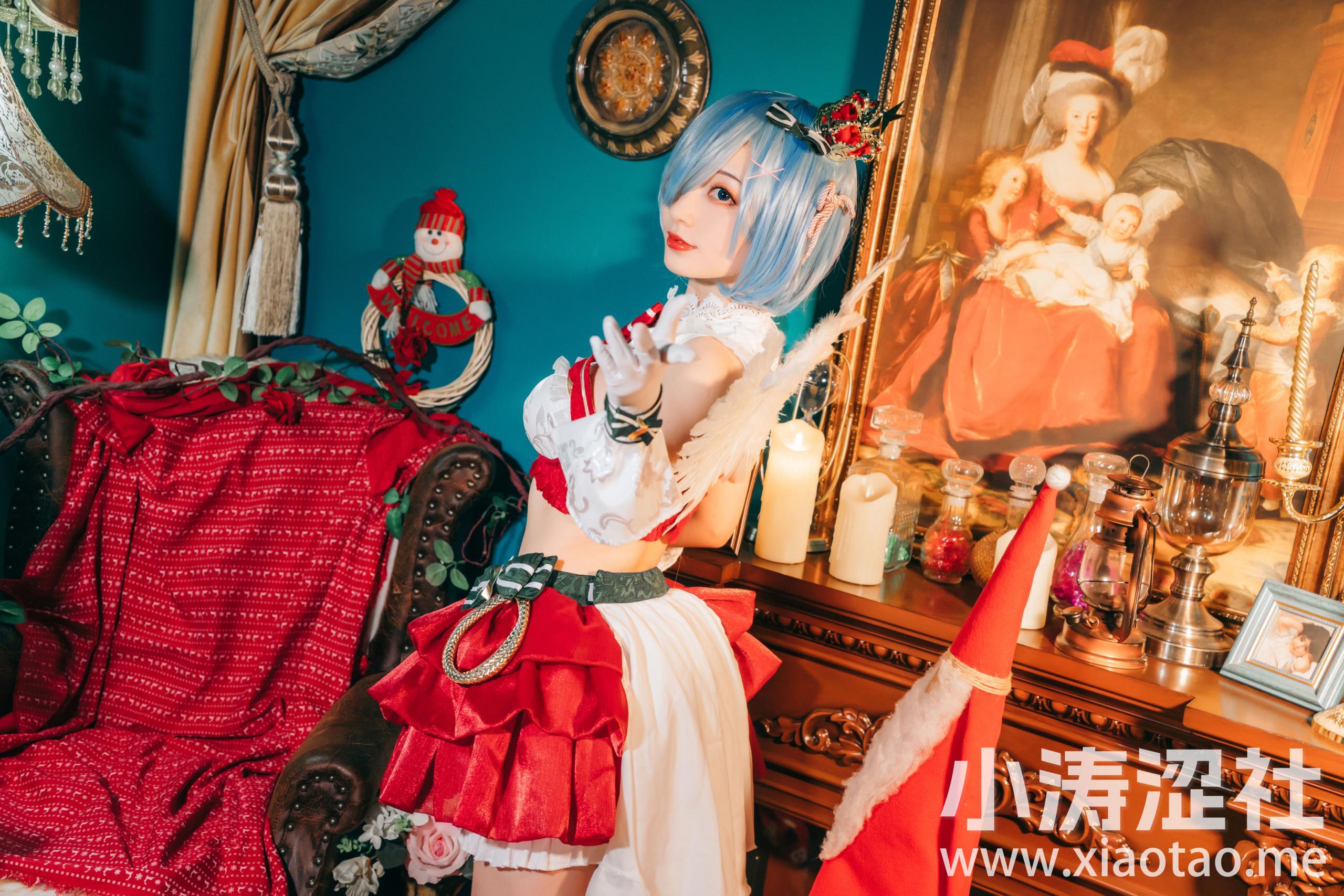 蕾姆的圣诞 Cosplay 二次元 节日 圣诞节 写真 红色