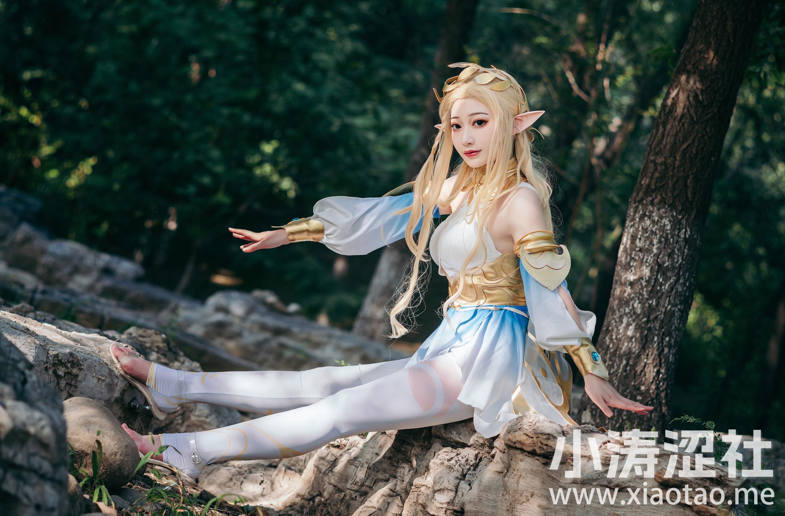 艾琳精灵之舞 二次元 Cosplay 精灵 树林 绿色