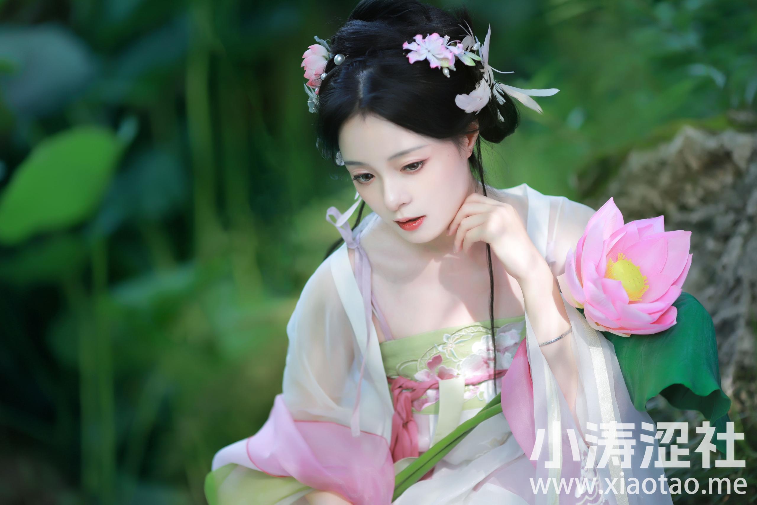 汉服荷花写真 