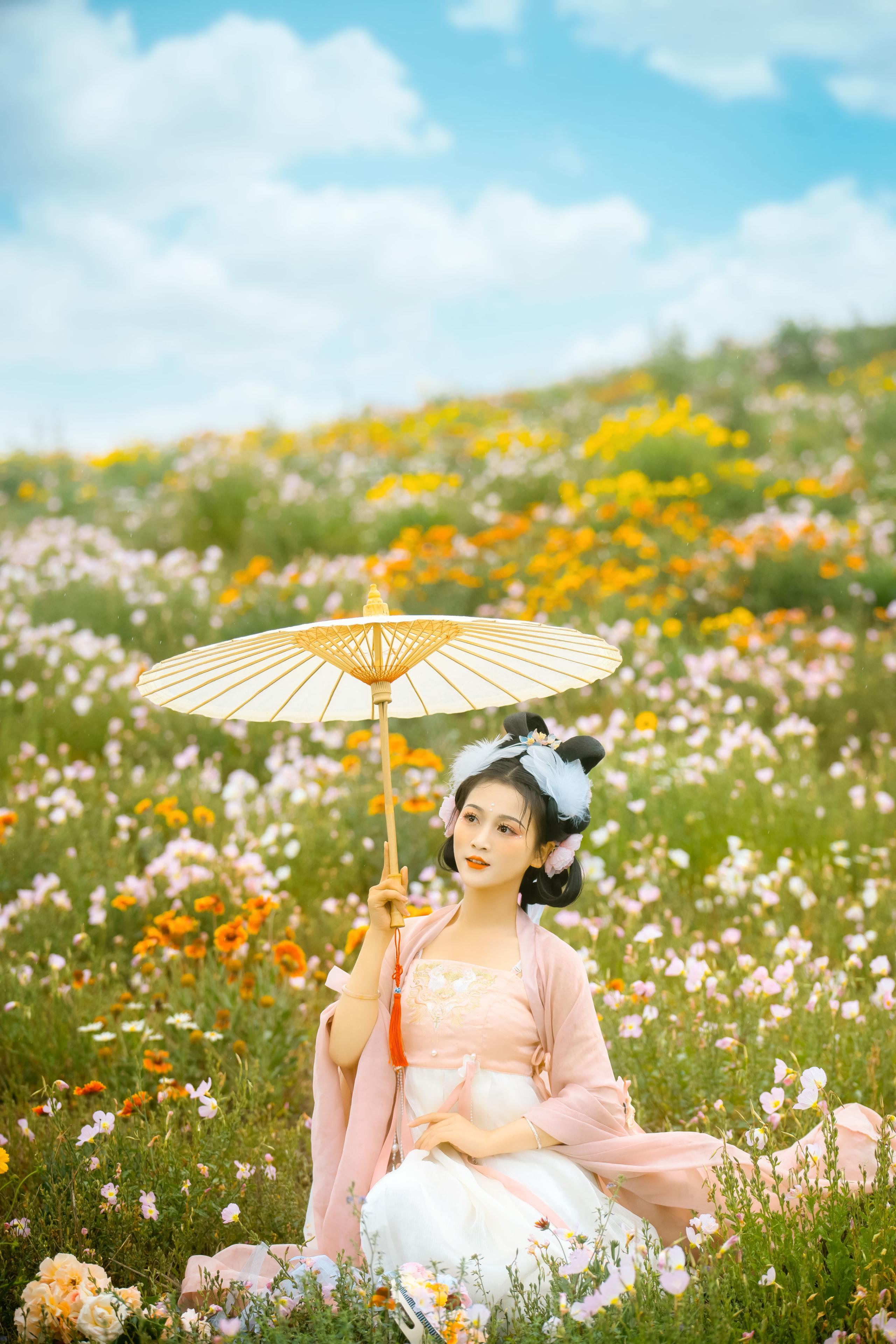 繁花 古装 花 汉服 美人 美丽 优美 小仙女