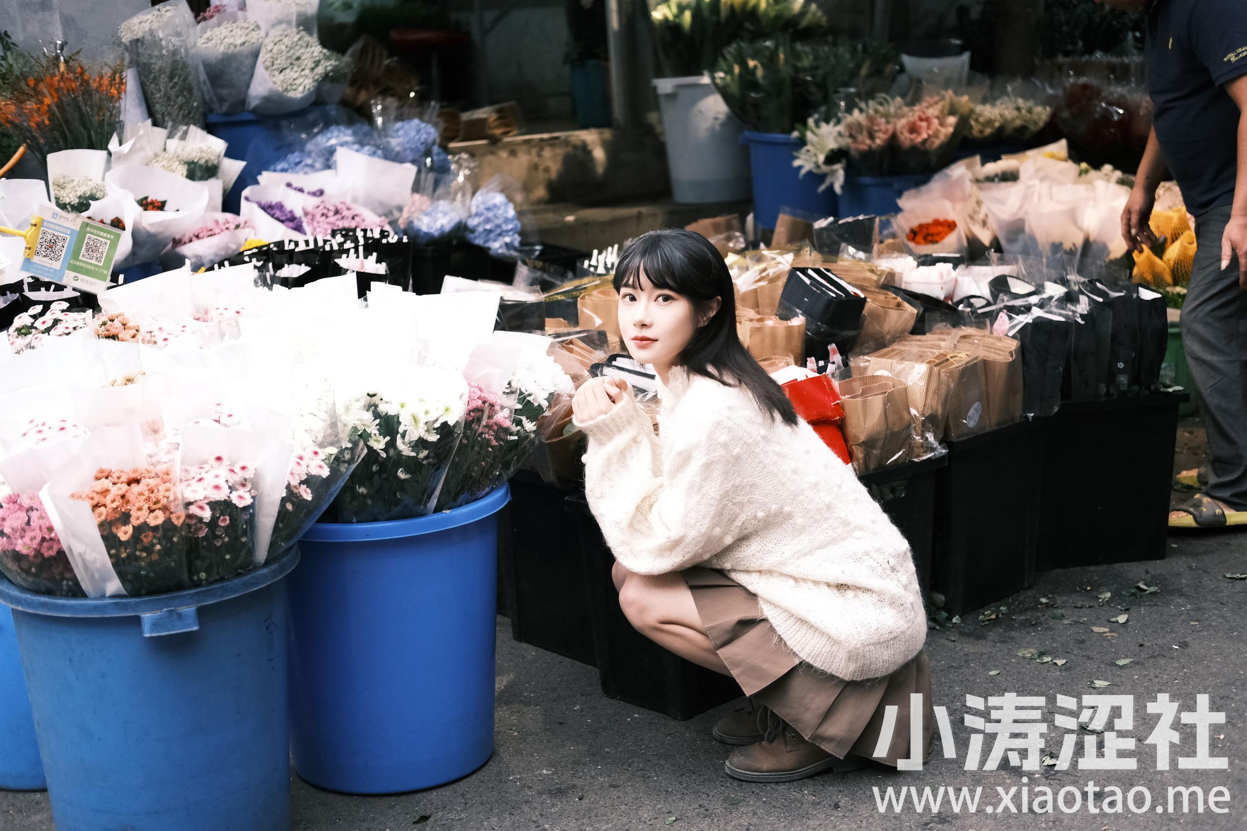 不及秋日浪漫 街拍 文艺 优美 日系 女神 花 写真集 女明星